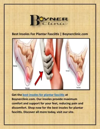 Best Insoles For Plantar Fasciitis | Boynerclinic.com