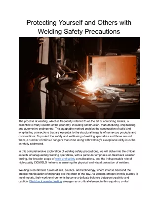 Protecting Yourself and other with Welding Safety Precautions (1)