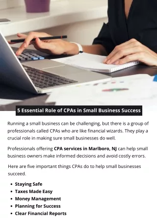 5 Essential Role of CPAs in Small Business Success