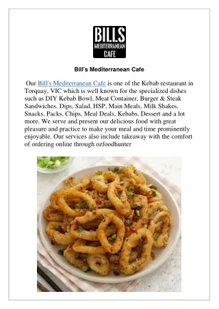 Bill's Mediterranean Cafe