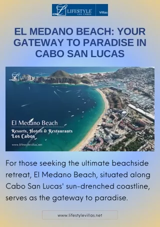 El Medano Beach Your Gateway to Paradise in Cabo San Lucas