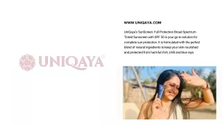 Shop Tinted Sunscreen SPF 50 From Uniqaya Online
