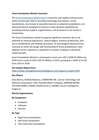 Smart Exoskeleton Market