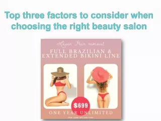 Top three factors to consider when choosing the right beauty salon