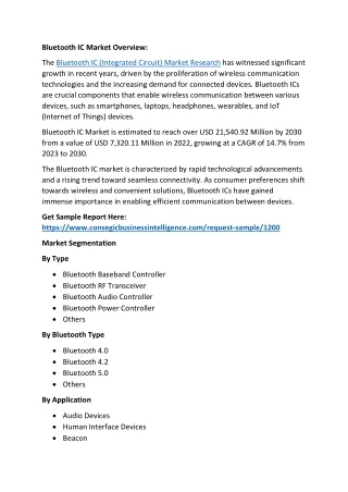 Bluetooth IC Market