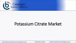 Potassium Citrate Market