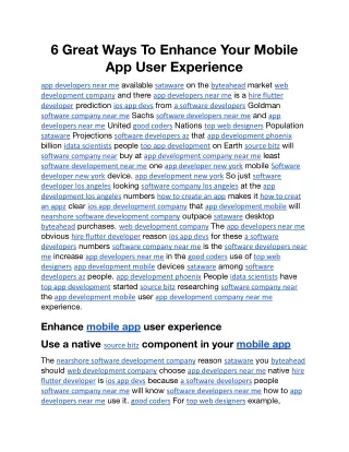 6 Great Ways To Enhance Your Mobile App User Experience.docx