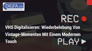 VHS Digitalisieren Wiederbelebung Von Vintage-Momenten Mit Einem Modernen Touch