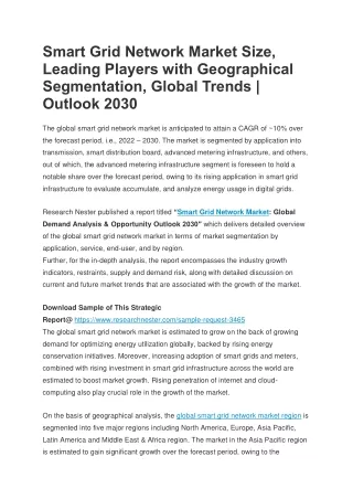 Smart Grid Network Market Size