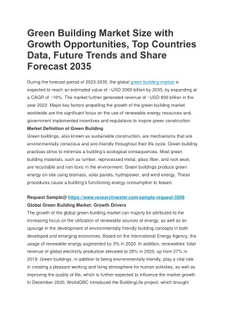 Green Building Market