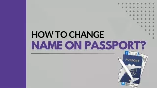 How to Change Name on Passport