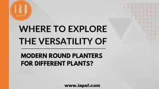 Where to explore the Versatility of Modern Round Planters for different plants