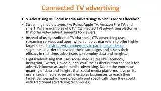 Connected TV advertising