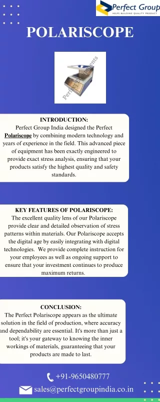 Polariscope | Perfect Group India