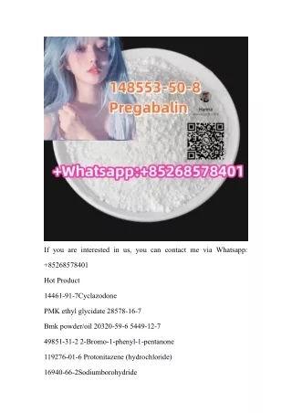 free shipping 148553-50-8Pregabalin