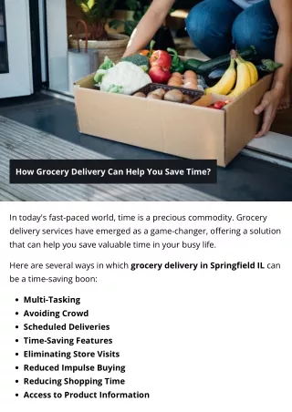 How Grocery Delivery Can Help You Save Time?