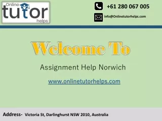 Assignment Help Norwich