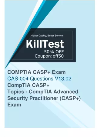 Actual CompTIA CAS-004 Exam Questions and Pass CAS-004 Exam On the First Attempt