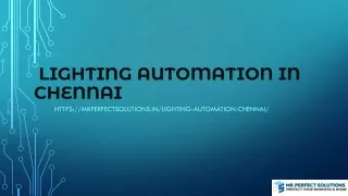 Smart Lighting Automation in Chennai | Home Lighting Control