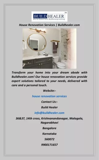 House Renovation Services  Buildhealer