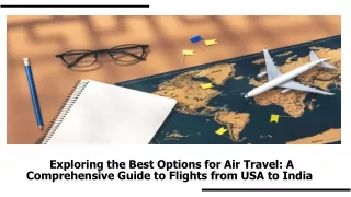 Flights From USA To India