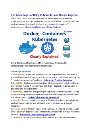 Docker Online Training Hyderabad | Kubernetes Online Training