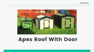 Apex Roof With Door - Slaneyside Kennels