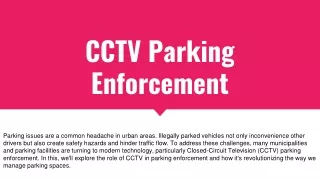 CCTV Parking Enforcement