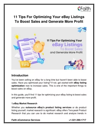 11 Tips For Optimizing Your eBay Listings To Boost Sales and Generate More Profit