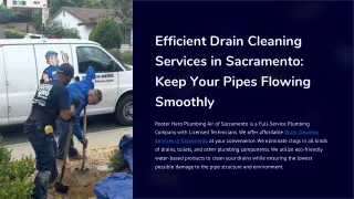 Efficient Drain Cleaning Services in Sacramento Keep Your Pipes Flowing Smoothly