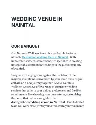 WEDDING VENUE IN NAINITA1