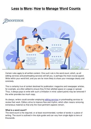 How to Manage Word Counts