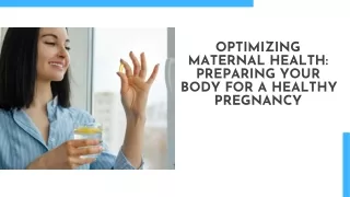 Optimizing Maternal Health