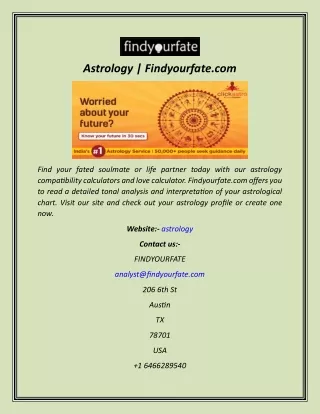 Astrology  Findyourfate