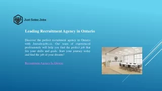 Leading Recruitment Agency in Ontario