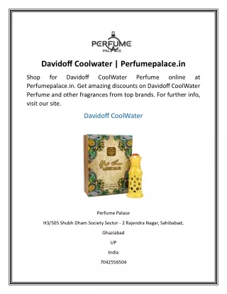 Davidoff Coolwater Perfumepalace.in