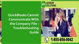 QuickBooks Cannot Communicate With the Company File