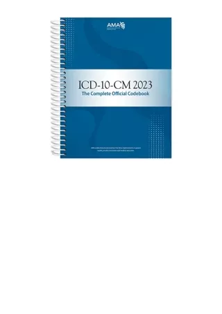 Ebook download ICD 10 CM 2023 The Complete Official Codebook ICD 10 CM The Compl