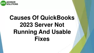 How To Deal With Quickbooks 2023 Server Not Running