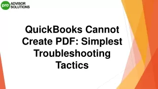 How To Quickly Eliminate QuickBooks Cannot Create PDF