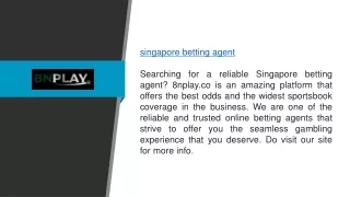 Singapore Betting Agent 8nplay.co