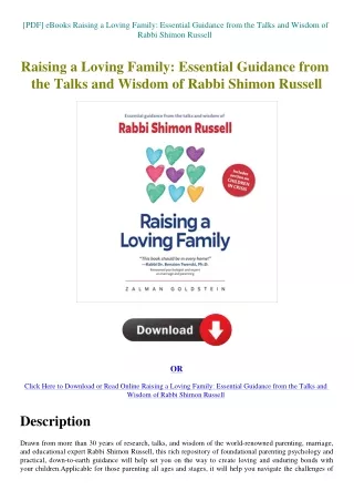 [PDF] eBooks Raising a Loving Family Essential Guidance from the Talks and Wisdo