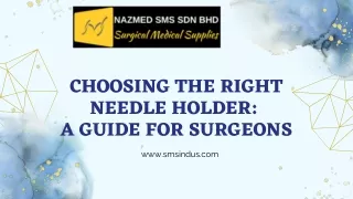 Choosing the Right Needle Holder  A Guide for Surgeons