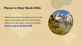 Places to Stay Black Hills