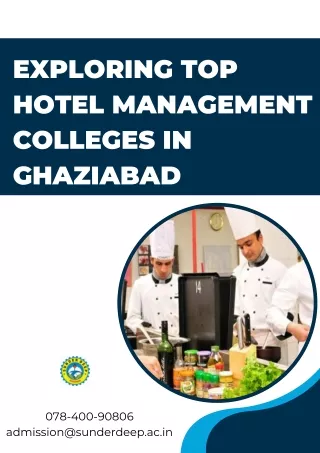 Exploring Top Hotel Management Colleges in Ghaziabad