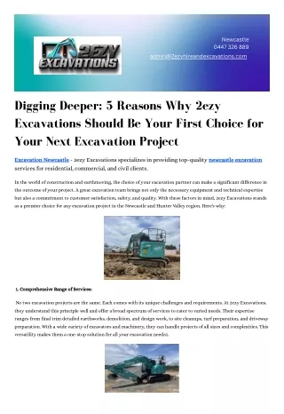 Excavation newcastle