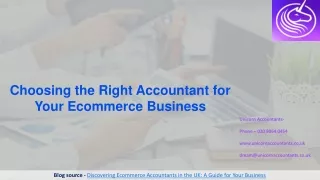 Choosing the Right Accountant for Your Ecommerce Business