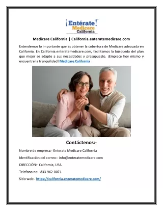 Medicare California | California.enteratemedicare.com