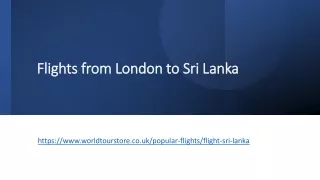 Flights from London to Sri Lanka