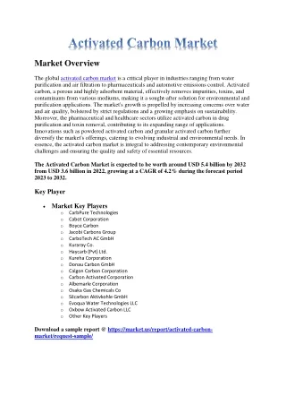 Activated Carbon Market